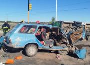 Brutal choque y vuelco en Ruta 22 cerca de Senillosa: trasladaron heridos al hospital de Neuquén y de Plottier