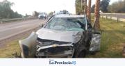 Una mujer chocó con una palmera en Ruta 40 y fue internada