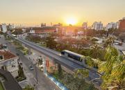 Así sería el “tren aéreo” en Avenida Italia: cinco metros de altura y boleto a $60