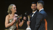 De un referente a otro: Cristiano Ronaldo entregó el Globe Sports Award a Novak Djokovic