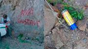 Video: sancionaron a un camionero por realizar grafitis en el Parque Nacional Nahuel Huapi