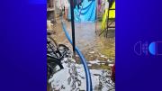 Rivera: registraron 72 mm de lluvia en una hora, la ciudad se inundó en algunas zonas y un barranco se derrumbó