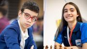 Faustino Oro y Candela Francisco sorprendieron con una gran jornada debut en el Campeonato Mundial de ajedrez Blitz