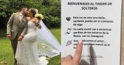 Video: Novios usan “Tinder” en su boda para que los solteros se conozcan