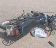 Motorizado sufrió un accidente vial en la C-3 a la altura de La Chamarreta