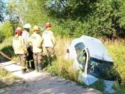 Volvía del cementerio de visitar la tumba de su marido, volcó en un puente y murió ahogada