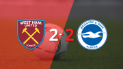 Premier League: En un emocionante partido, West Ham United y Brighton and Hove empataron 2-2
