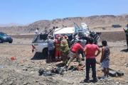 Aparatoso accidente en la Costanera Norte de Ilo deja dos conductores atrapados –