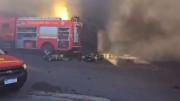 Impresionante explosión en supermercado de frontera entre Rivera y Sanatana do Livramento deja cinco bomberos heridos