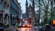 Un voraz incendio destruyó la torre de una iglesia de Vondelkerk, declarada patrimonio histórico en Amsterdam
