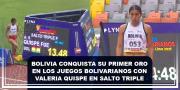 Bolivia conquista su primer oro en los Juegos Bolivarianos con Valeria Quispe en salto triple