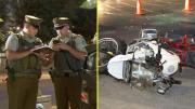 Carabinero de civil andaba en moto y fue chocado en Providencia: El otro conductor iba bajo los efectos del alcohol