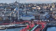 Masiva marcha de solidaridad con Palestina culmina en Estambul