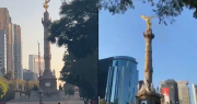 Pánico en México por un fuerte temblor: en video, así se movió el Ángel de la Independencia