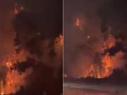 Incendio en Ezeiza: las llamas arrasaron una plantación de trigo cerca del Aeropuerto y el Centro Atómico