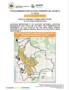 Alerta amarilla en ríos de La Paz y riesgo de desbordes en varios departamentos