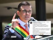 Rodrigo Paz exige democracia y respeto al voto en Venezuela