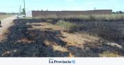 Rápida intervención de Bomberos evitó la propagación de un incendio de pasturas en Albardón