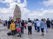 Mar del Plata: el primer fin de semana del año trajo frío y una fuerte crecida del mar