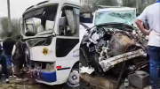Chaclacayo: Fuerte choque entre cúster y camioneta dejó tres heridos (VIDEO)