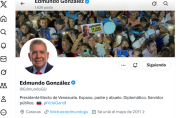 Hackearon la cuenta en X de Edmundo González