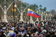 (VIDEOS) Protesta en España frente a la embajada de Estados Unidos por la intervención en Venezuela
