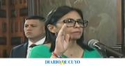 Delcy Rodríguez juró como presidenta de Venezuela: “Vengo con dolor por el secuestro de dos héroes”