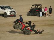 La Frontera de Pinamar y una riesgosa atracción donde manda el que acelera más fuerte