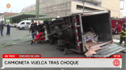 Cercado de Lima: Cierran tramo de la avenida Argentina tras volcadura de furgoneta