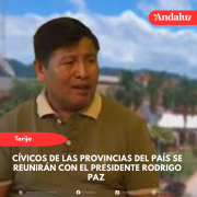 Cívicos de las provincias del país se reunirán con el presidente Rodrigo Paz