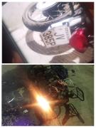 Una moto en llamas y el miedo latente en Huachi Grande