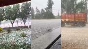 Una fuerte tormenta de granizo volvió a descargarse en San Rafael y los videos son impactantes
