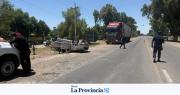 Aparatoso choque y vuelco en Albardón: el cruce tenía señalización y los semáforos no funcionaban