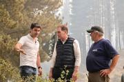 Incendios en la Patagonia: Ignacio Torres y Diego Santilli recorrieron las zonas afectadas en Chubut