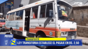 Potosí fija pasaje en Bs 2,50 por 30 días mediante ley municipal transitoria