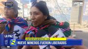 Nueve mineros quedan libres tras incidentes en sede de Gobierno