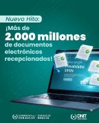 DNIT reporta récord en recepción de Documentos Tributarios Electrónicos