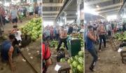 Video: golpes, corridas y tensión en el Mercofrut tras una pelea entre trabajadores