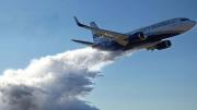 El avión hidrante más grande de Latinoamérica llegó a Chubut