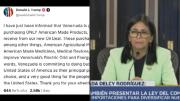 Venezuela acepta vender petróleo a EEUU y Trump dice que el país comprará solo made in USA
