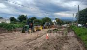 Reparan un tramo de la calle Jujuy Este y el sector de una peligrosa alcantarilla en Metán