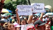 Jóvenes marchan en Caracas y exigen liberación del presidente Nicolás Maduro y Cilia Flores (+Video)