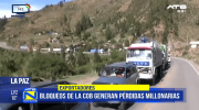 Exportadores alertan pérdidas millonarias diarias por bloqueos de la COB