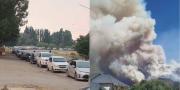Evacuados, largas filas para cargar nafta y corte en la Ruta 40 en Chubut en medio de los incendios forestales
