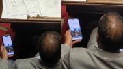 Polémica en Uruguay: escrachan a un senador que estaba viendo fotos de Zaira Nara en plena sesión