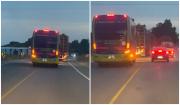 “Pasando como el c…”: camión y bus filmados en peligrosa maniobra en la ruta