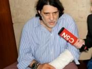 Habló el hombre al que le estalló en la cabeza un vidrio que cayó desde un cuarto piso mientras desayunaba en un bar: Tuve toda la suerte