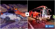 Cinco fallecidos, tres de ellos menores de edad, deja violenta colisión de auto con bus en Antofagasta
