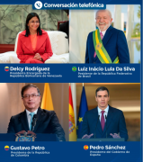 Delcy Rodríguez suma apoyos de Brasil, Colombia y España ante la crisis