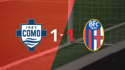 Serie A: Como 1907 empató 1-1 contra Bologna sobre el final del partido